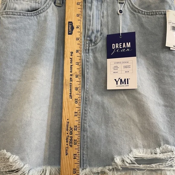 NWT YMI dream denim mini skirt. Light wash color. - Picture 10 of 11